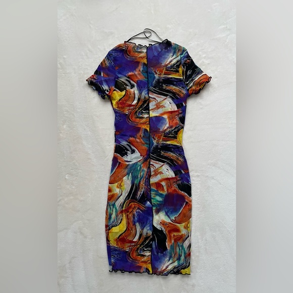 Abstract Sheer mini dress - Picture 3 of 7